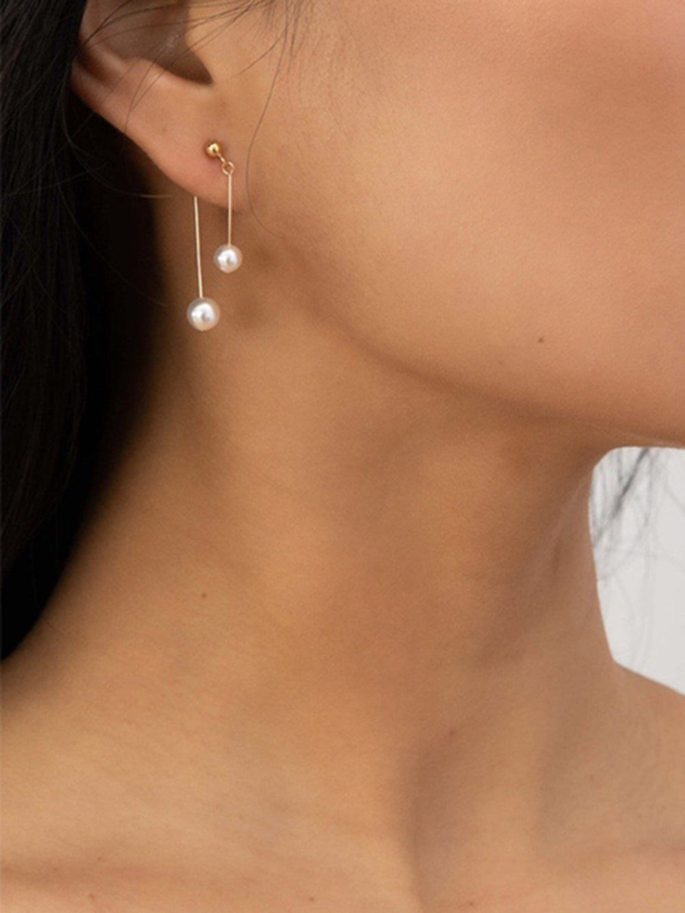 Boucles d'oreilles pendentif perle Romance