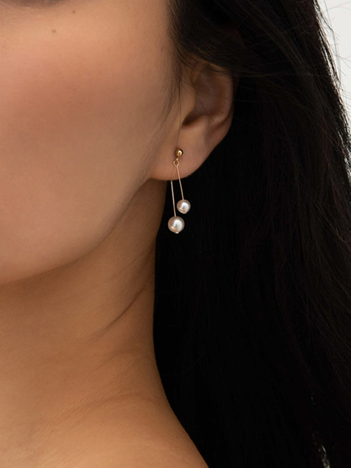 Boucles d'oreilles pendentif perle Romance