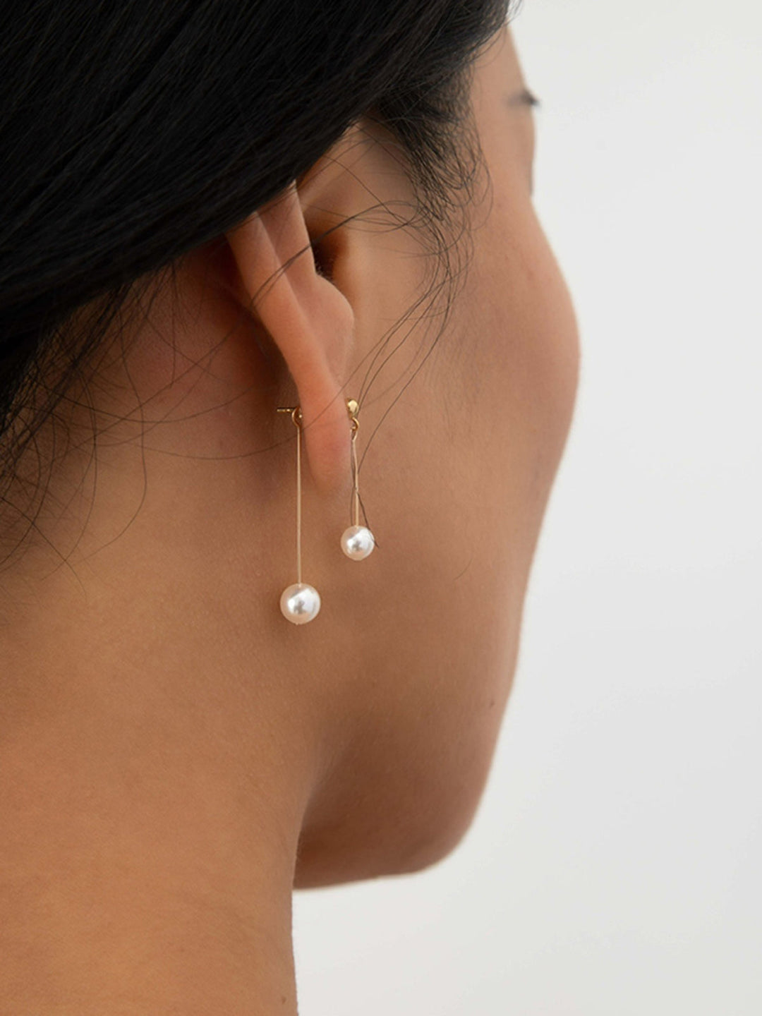 Boucles d'oreilles pendentif perle Romance