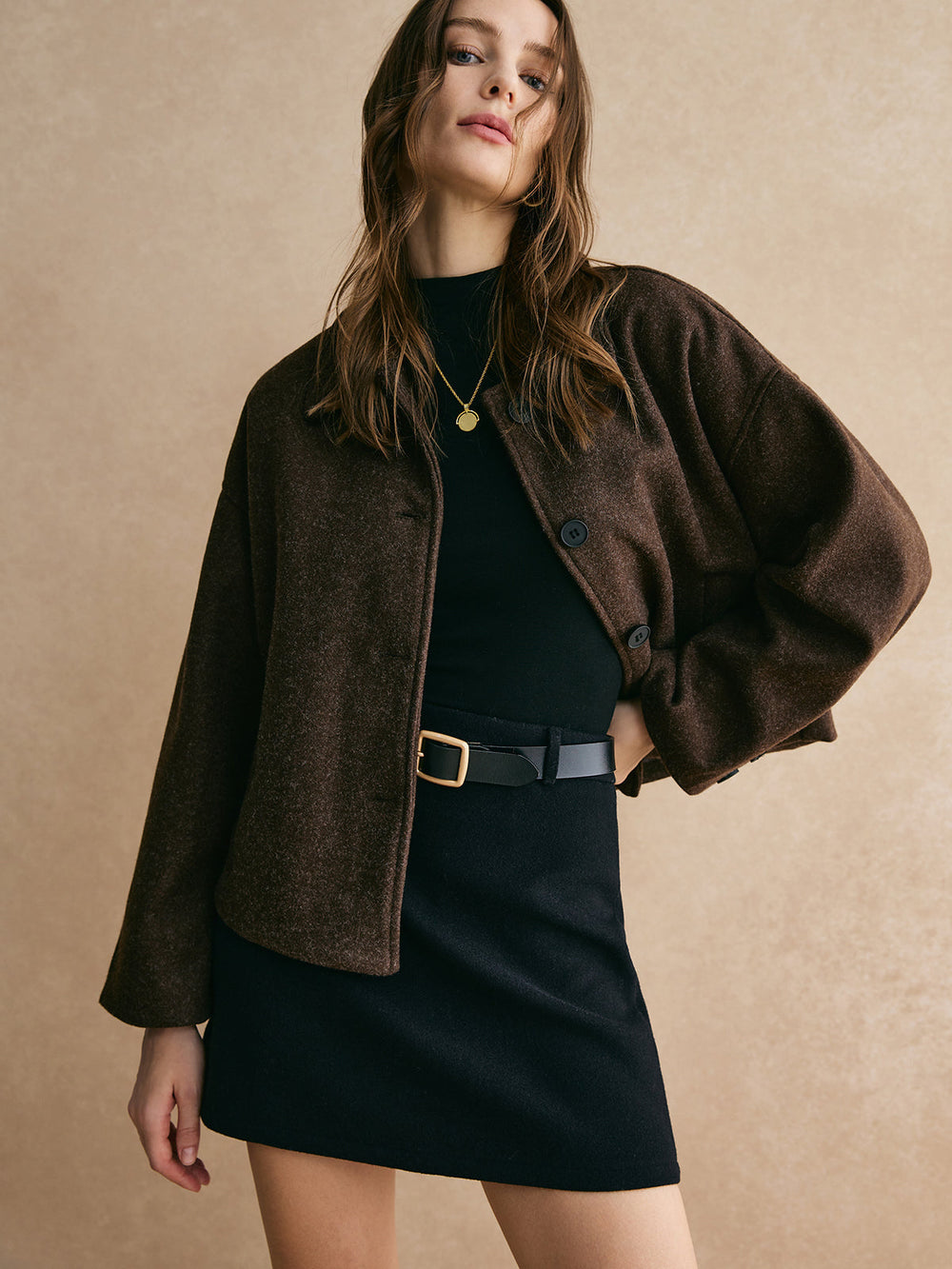 Veste Boutonnée en Tweed