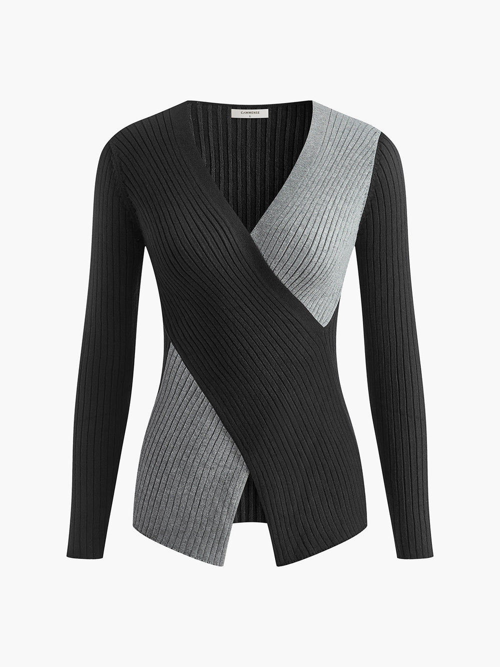 Haut Ajusté En Tricot Criss Cross Bicolore