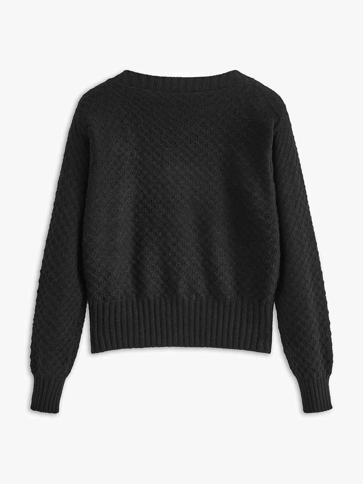 Cardigan boutonnée asymétrique de loisir