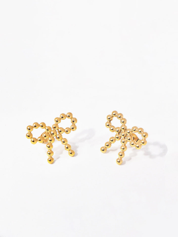 Boucles d'oreilles nœud perlé