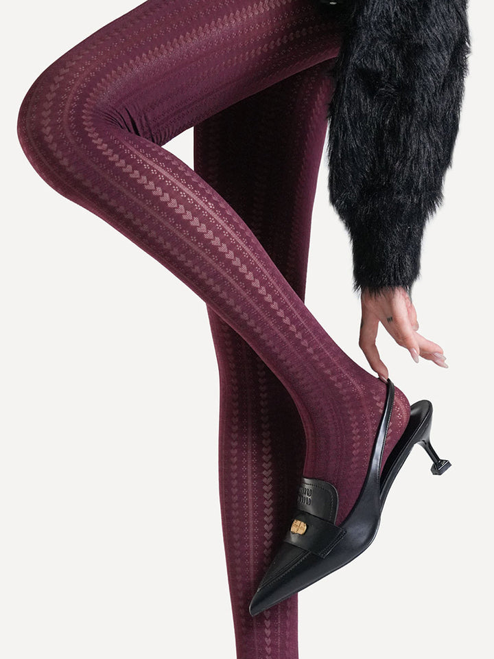 Collants Cœur en Velours Confort Total