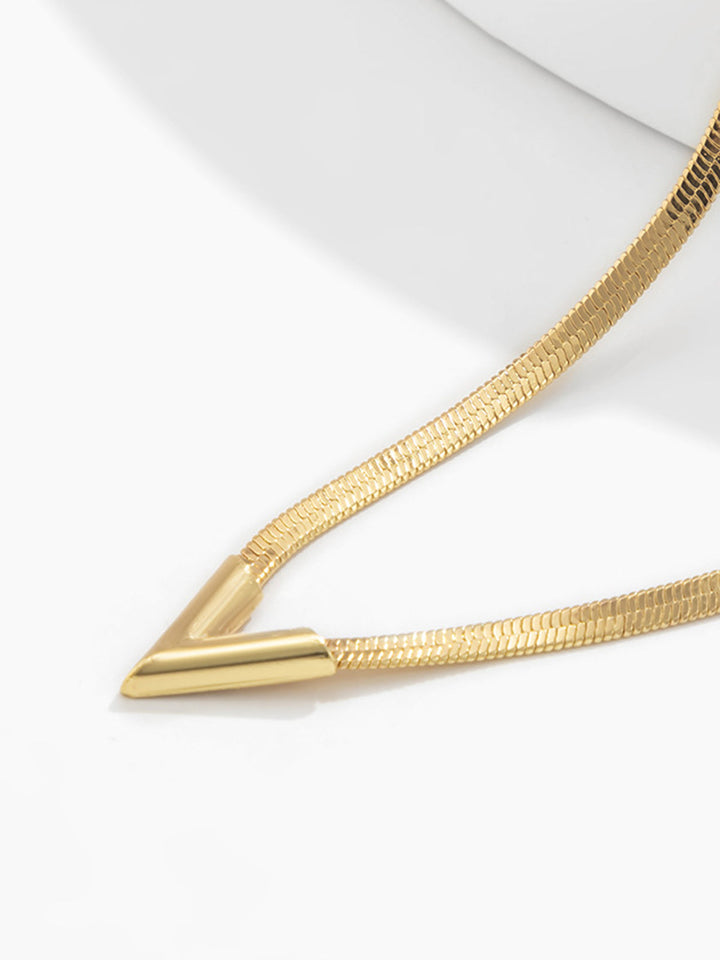 Collier chaîne serpent minimaliste