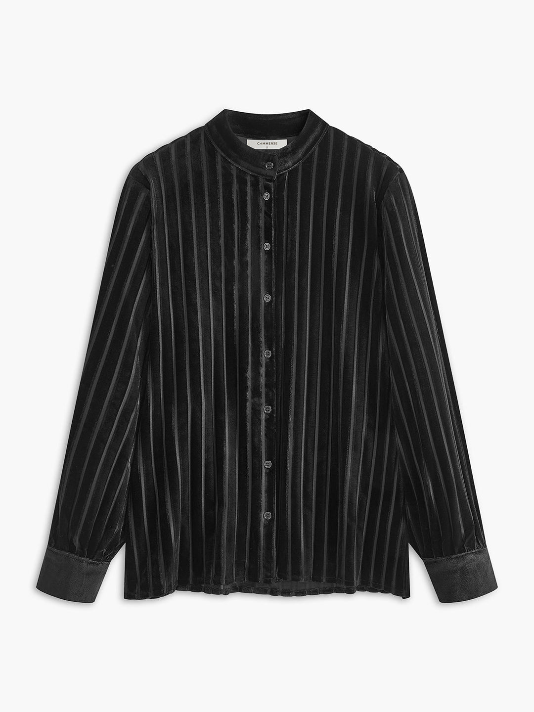 Polo Col Bouton Semi-Transparence à Rayures