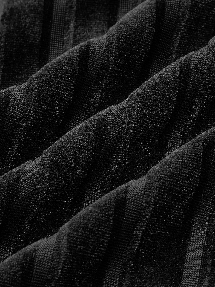 Polo Col Bouton Semi-Transparence à Rayures