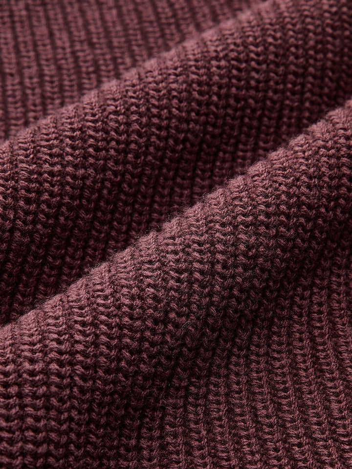 Gilet en maille côtelée mélangé coton