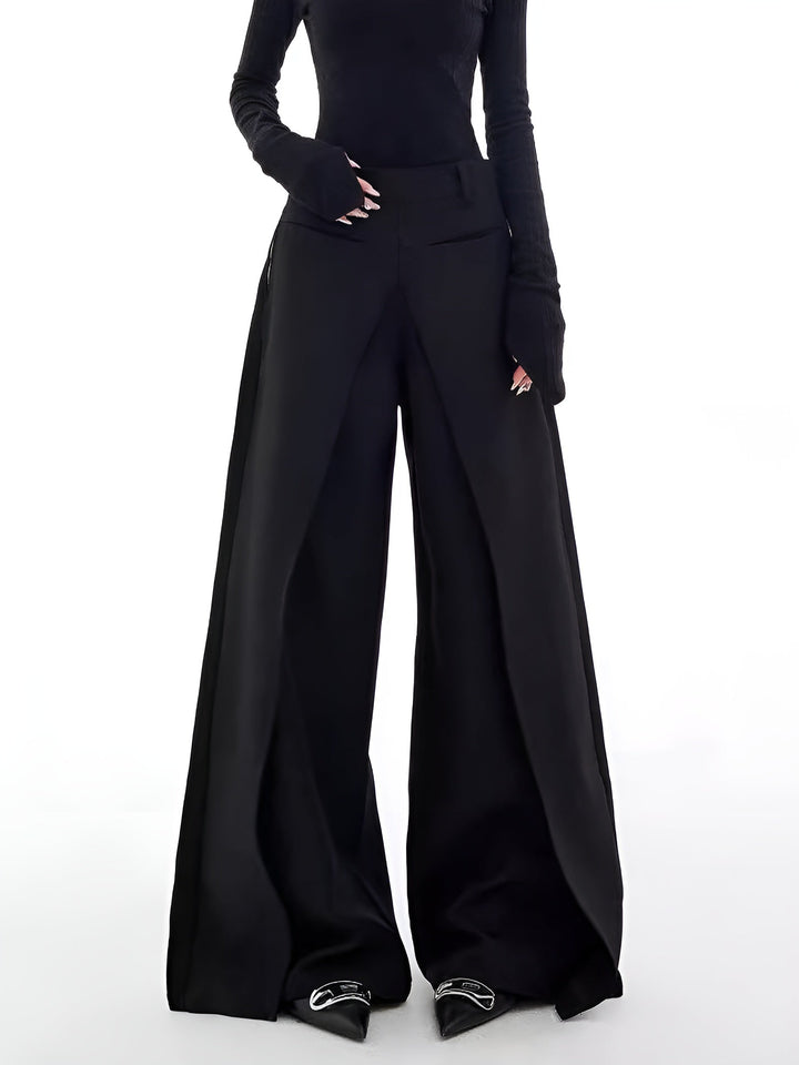 Pantalons fins décontractés à jambes larges