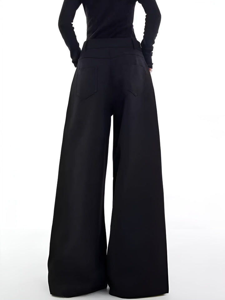 Pantalons fins décontractés à jambes larges