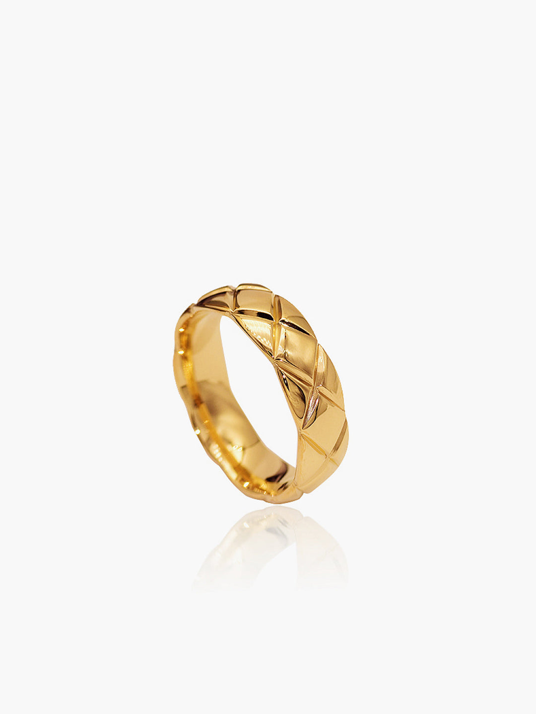Bague Tunnel à Motifs Rhombiques