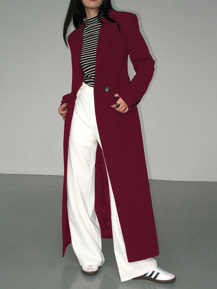 Manteau Blazer à Col Poche