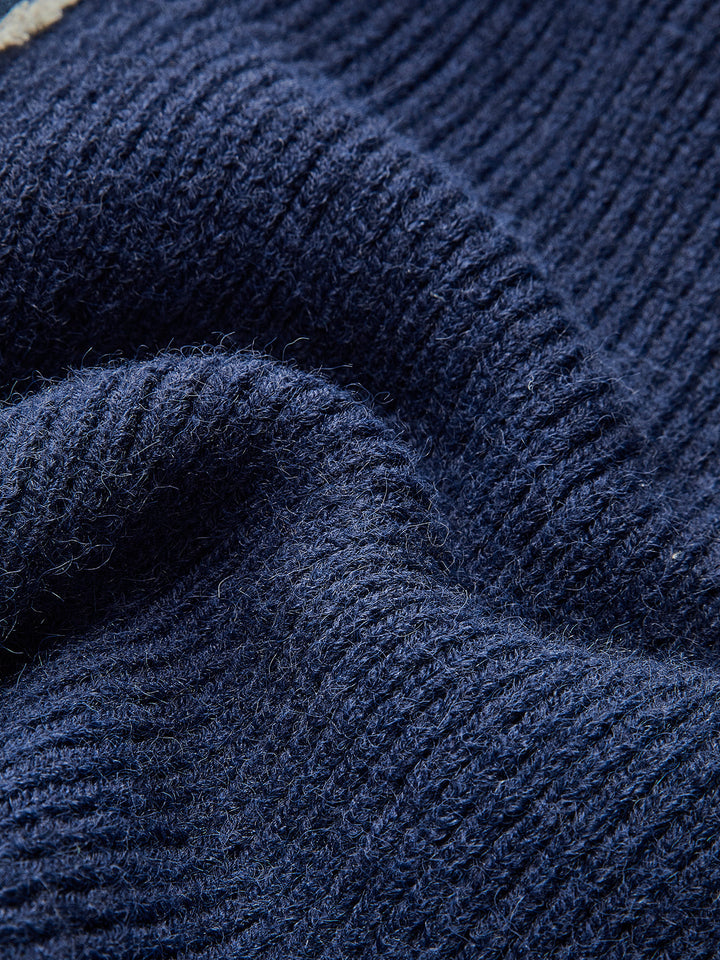 Haut en tricot à revers extensible avec boutonnage devant