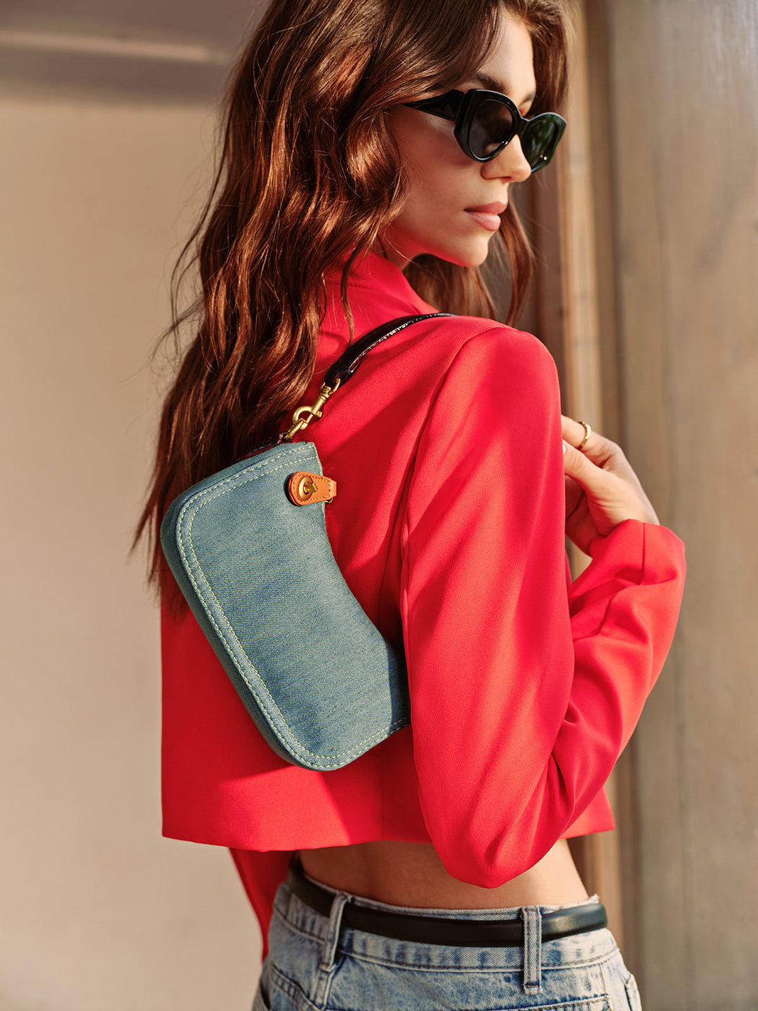 Sac Bandoulière Vintage Petit Modèle à Fermeture Éclair