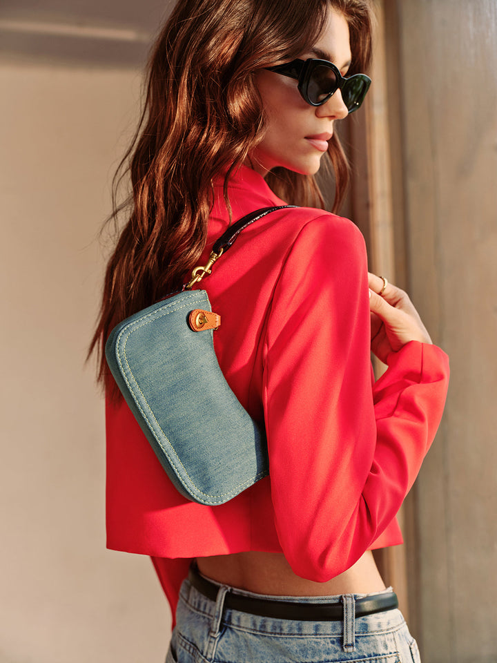 Sac Bandoulière Vintage Petit Modèle à Fermeture Éclair