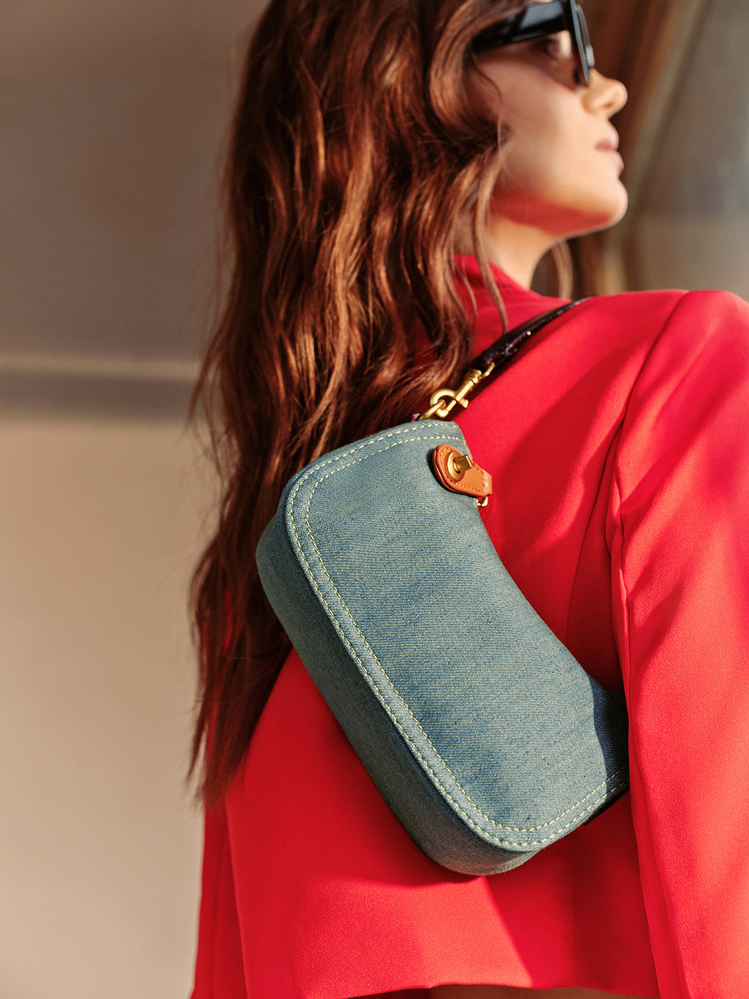 Sac Bandoulière Vintage Petit Modèle à Fermeture Éclair