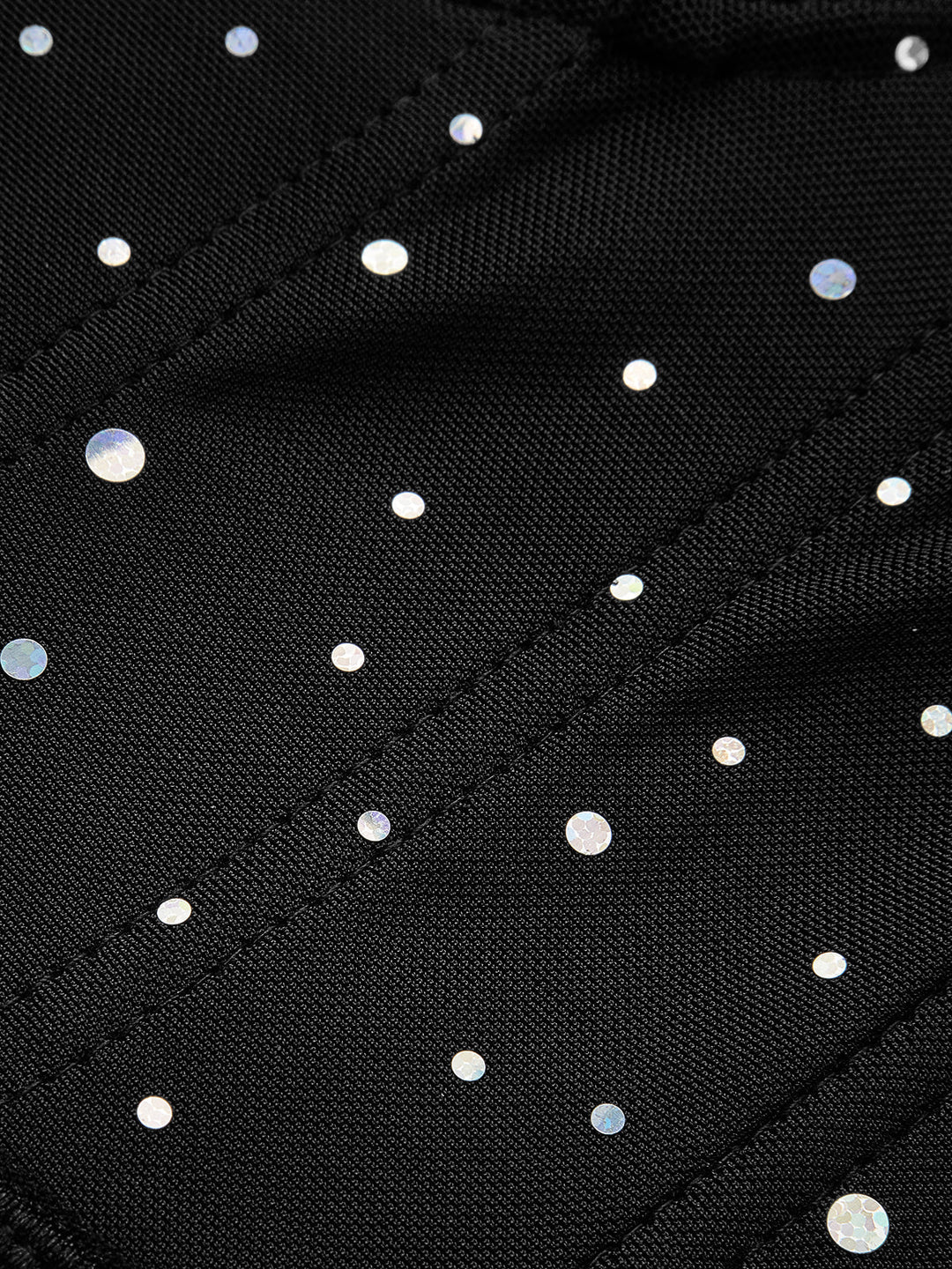 Corset Semi-Transparent à Pois en Maille