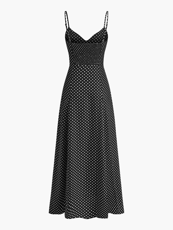 Robe Cami à Pois Coeur