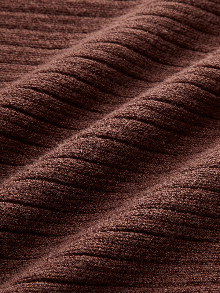 Robe en tricot à cordon de serrage avec volants et passepoil semi-transparent