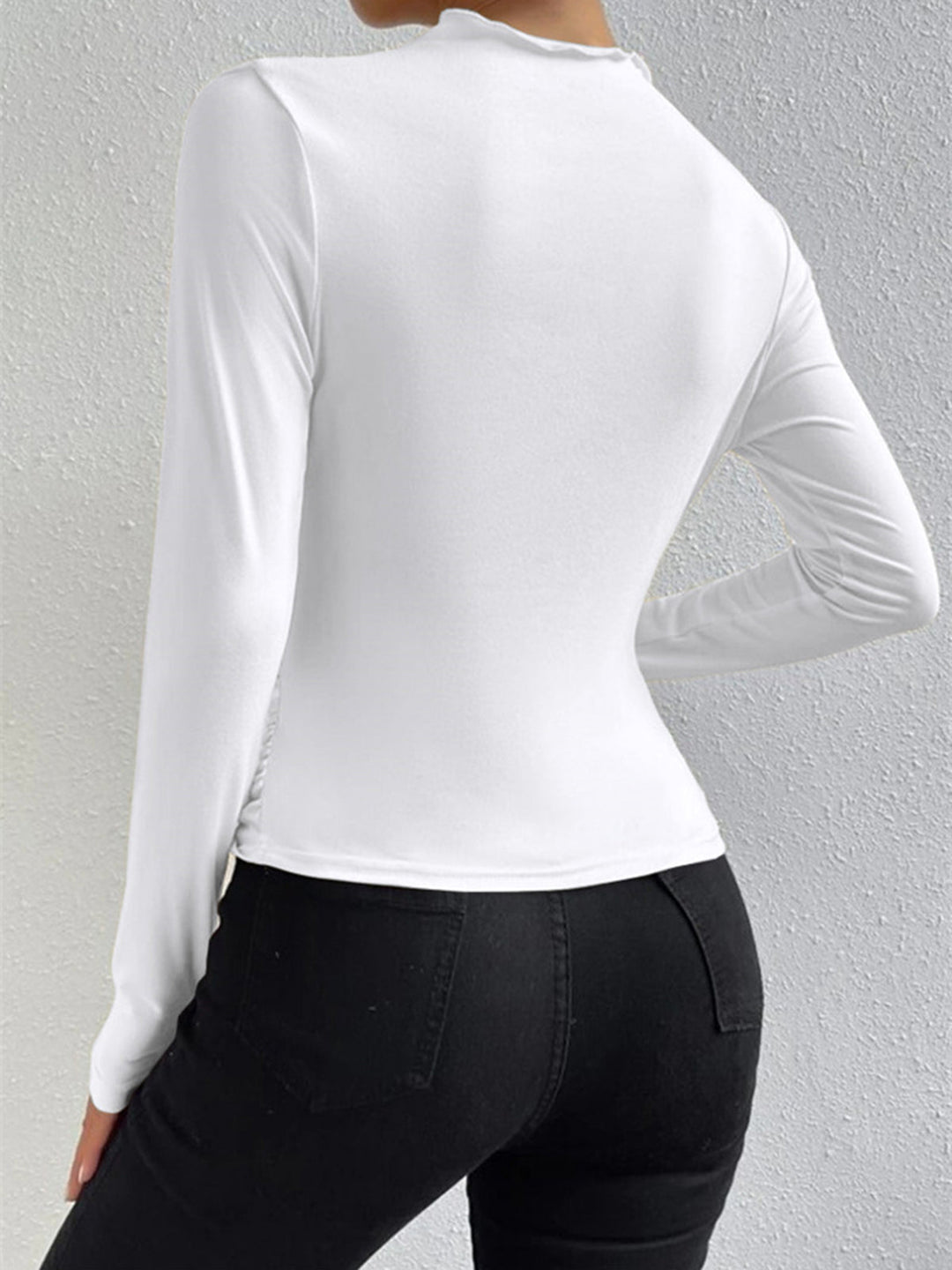 Chemise à manches longues Ruching