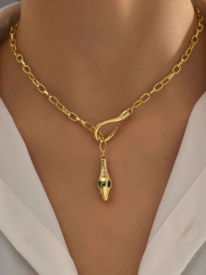 Collier Serpent à Chaîne Strassée