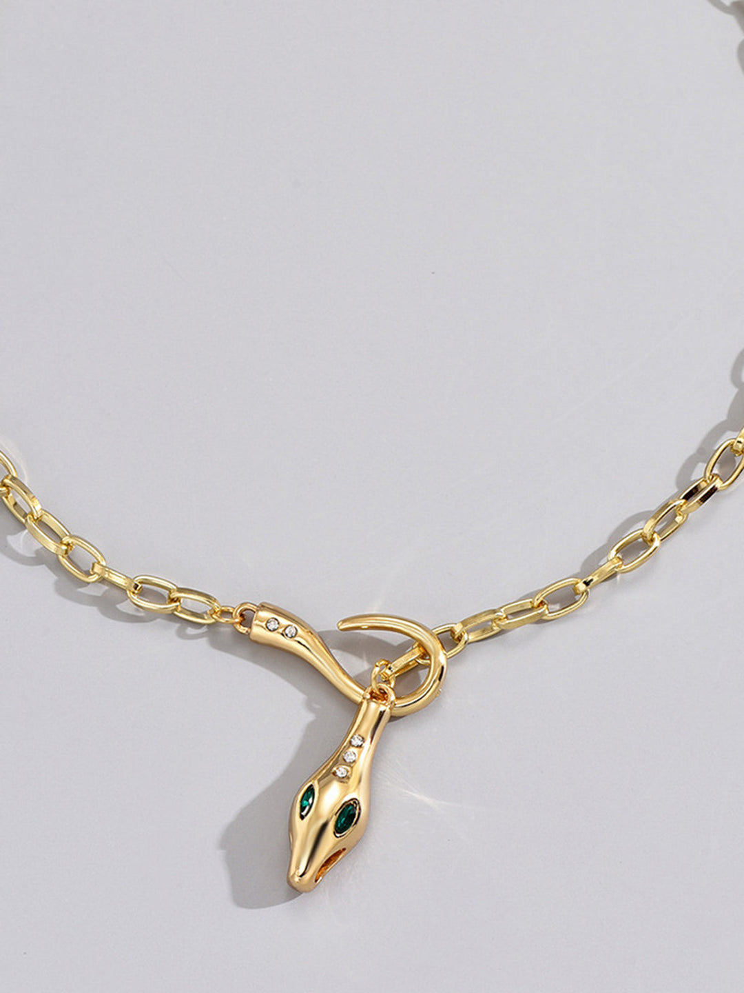 Collier Serpent à Chaîne Strassée