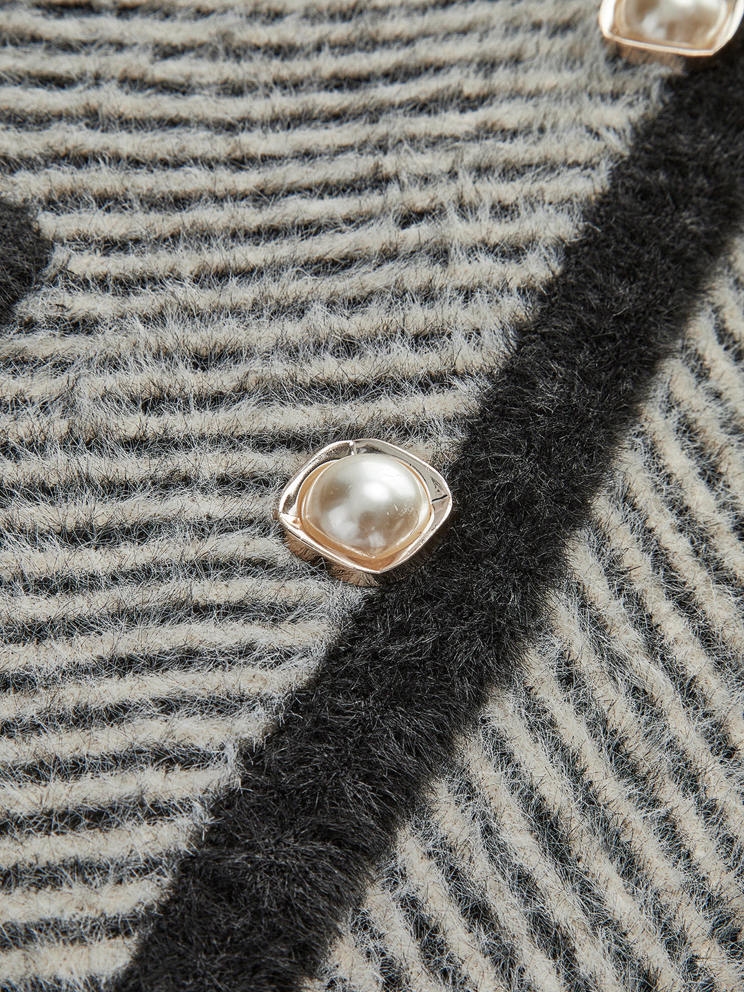 Gilet Bouton Métal Col V Vintage