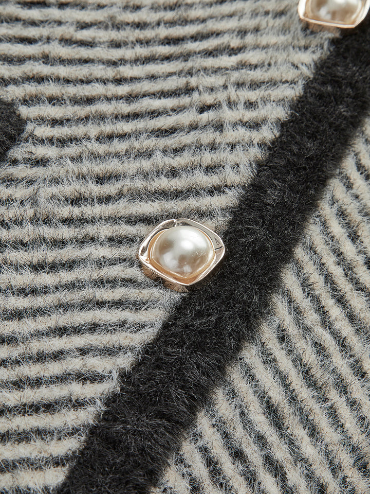 Gilet Bouton Métal Col V Vintage