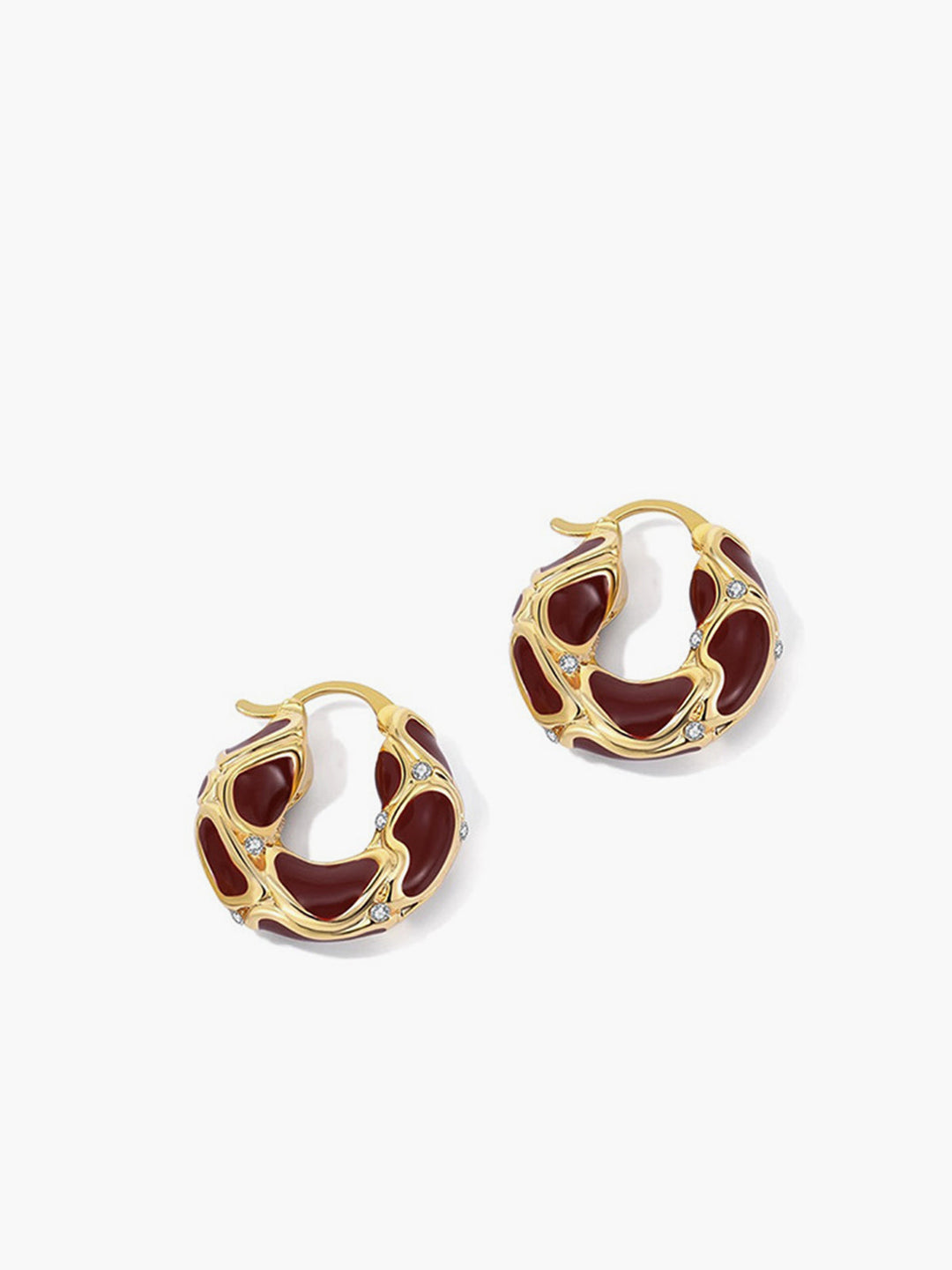 Boucles d'oreilles créoles dorées épaisses
