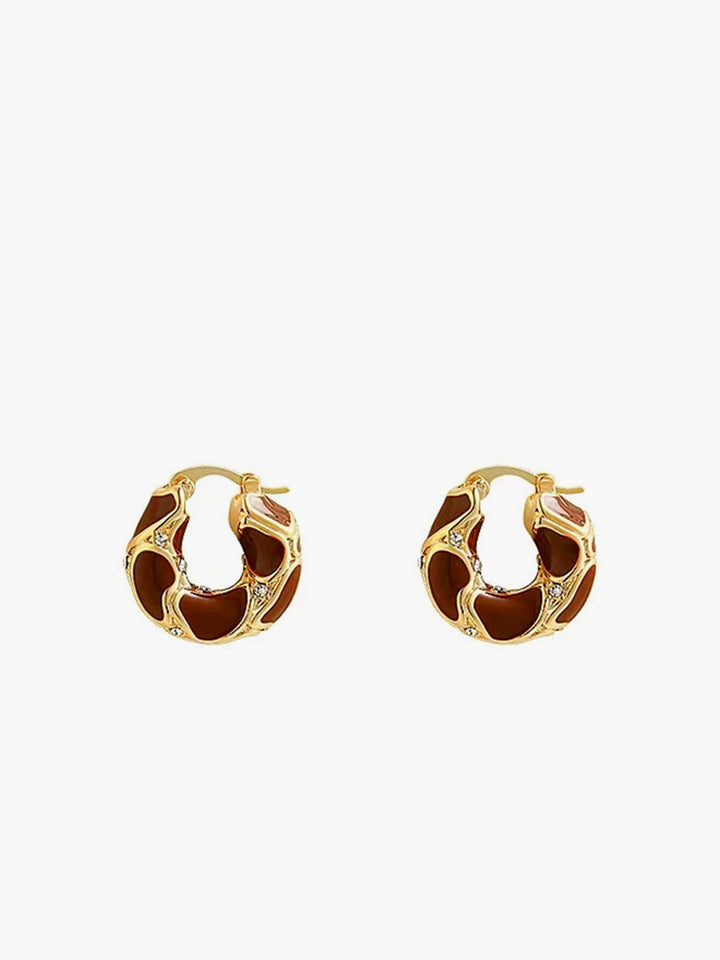 Boucles d'oreilles créoles dorées épaisses