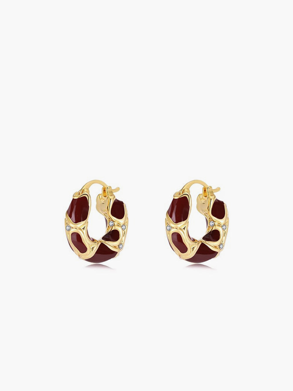 Boucles d'oreilles créoles dorées épaisses