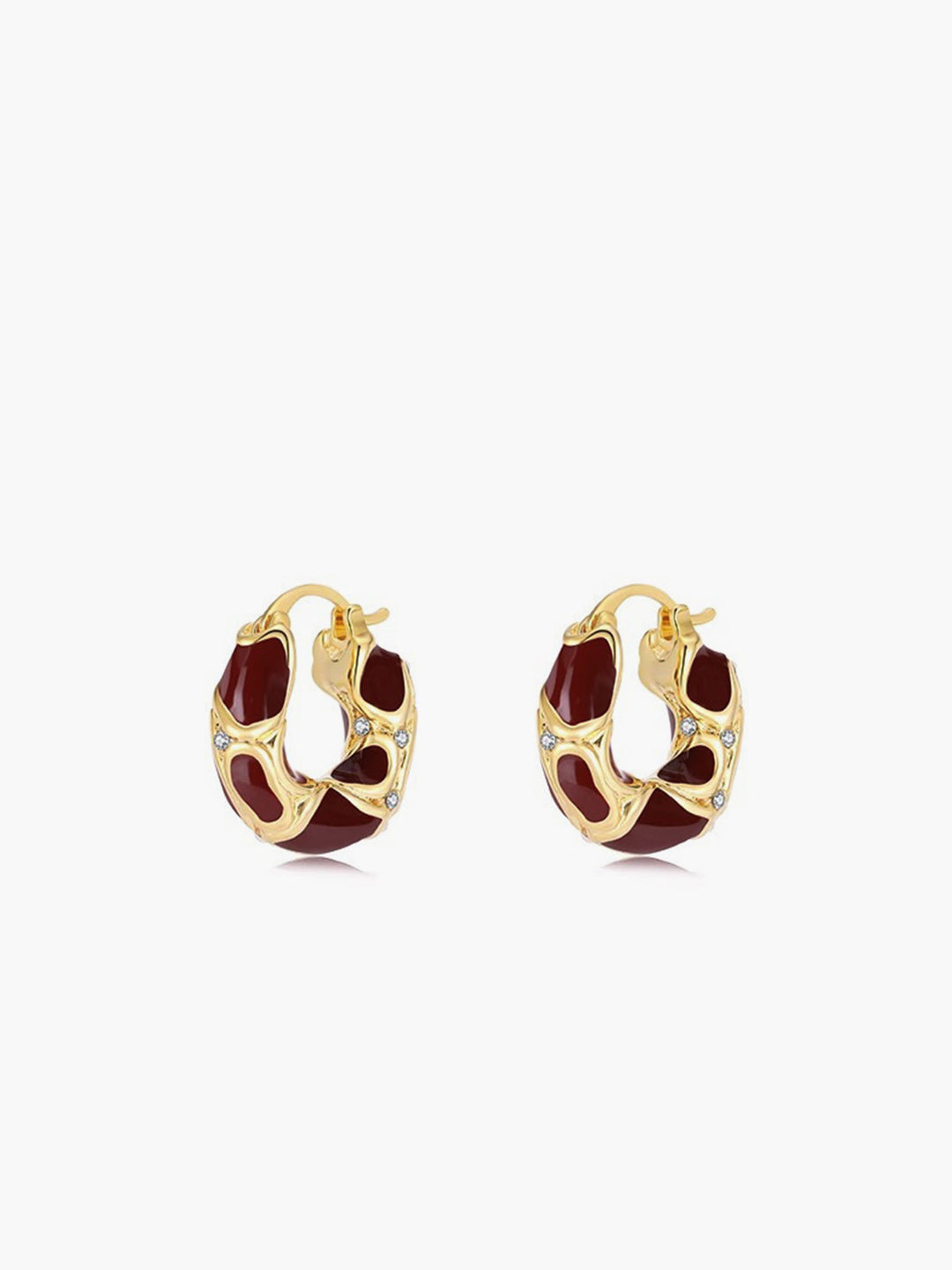 Boucles d'oreilles créoles dorées épaisses