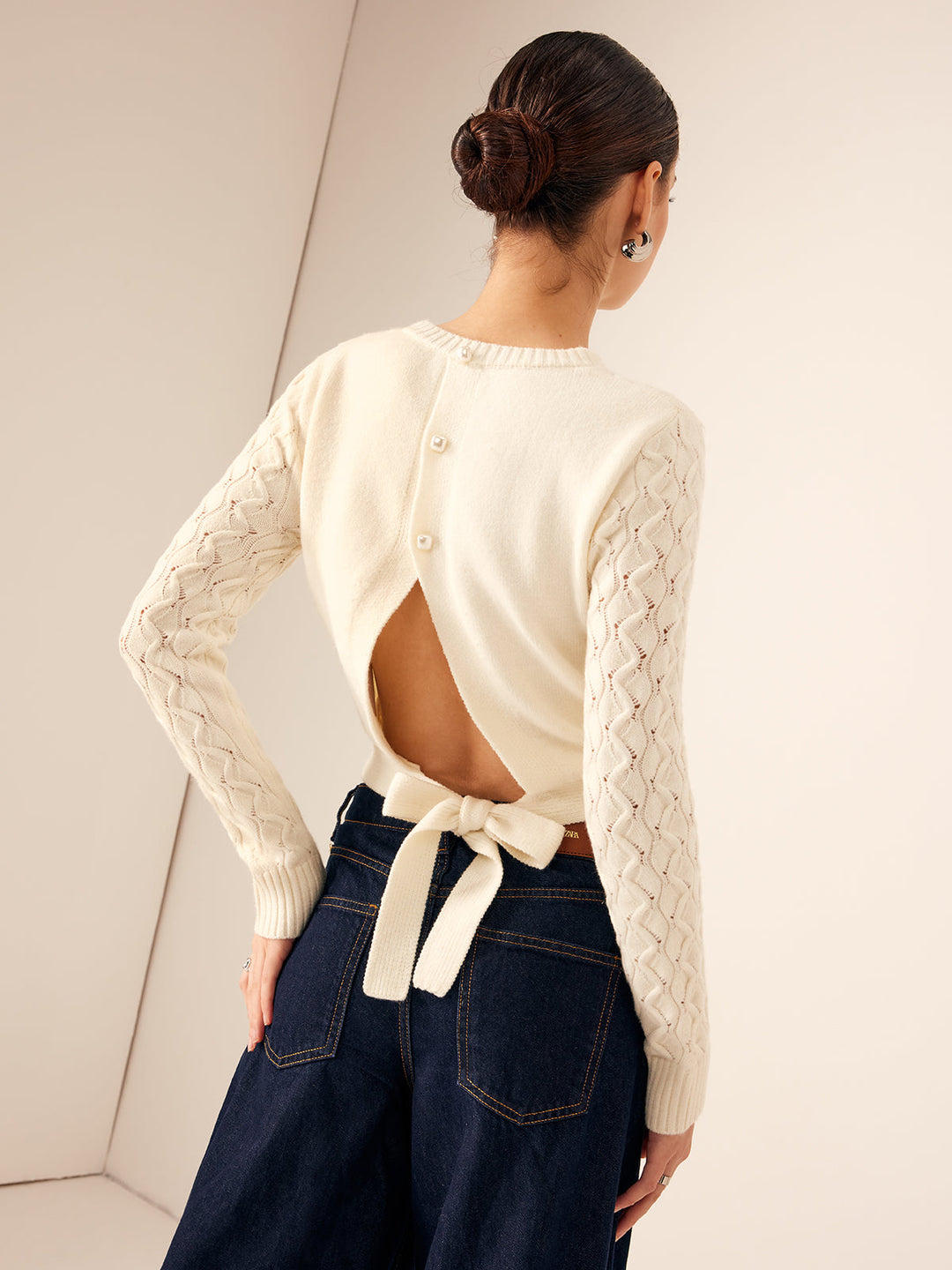 Sweater Court à Nouer au Dos