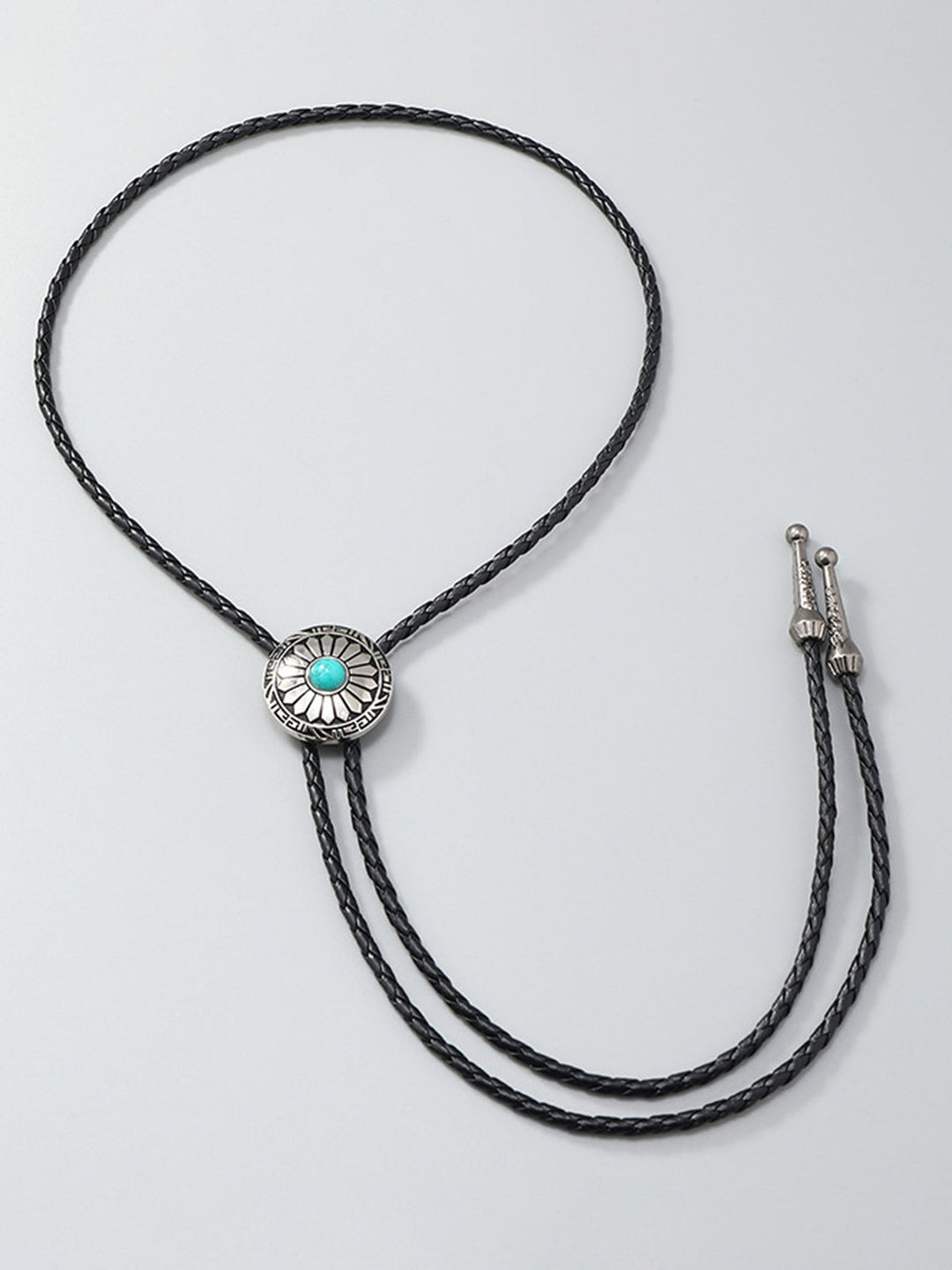 Collier pendentif tournesol turquoise vintage