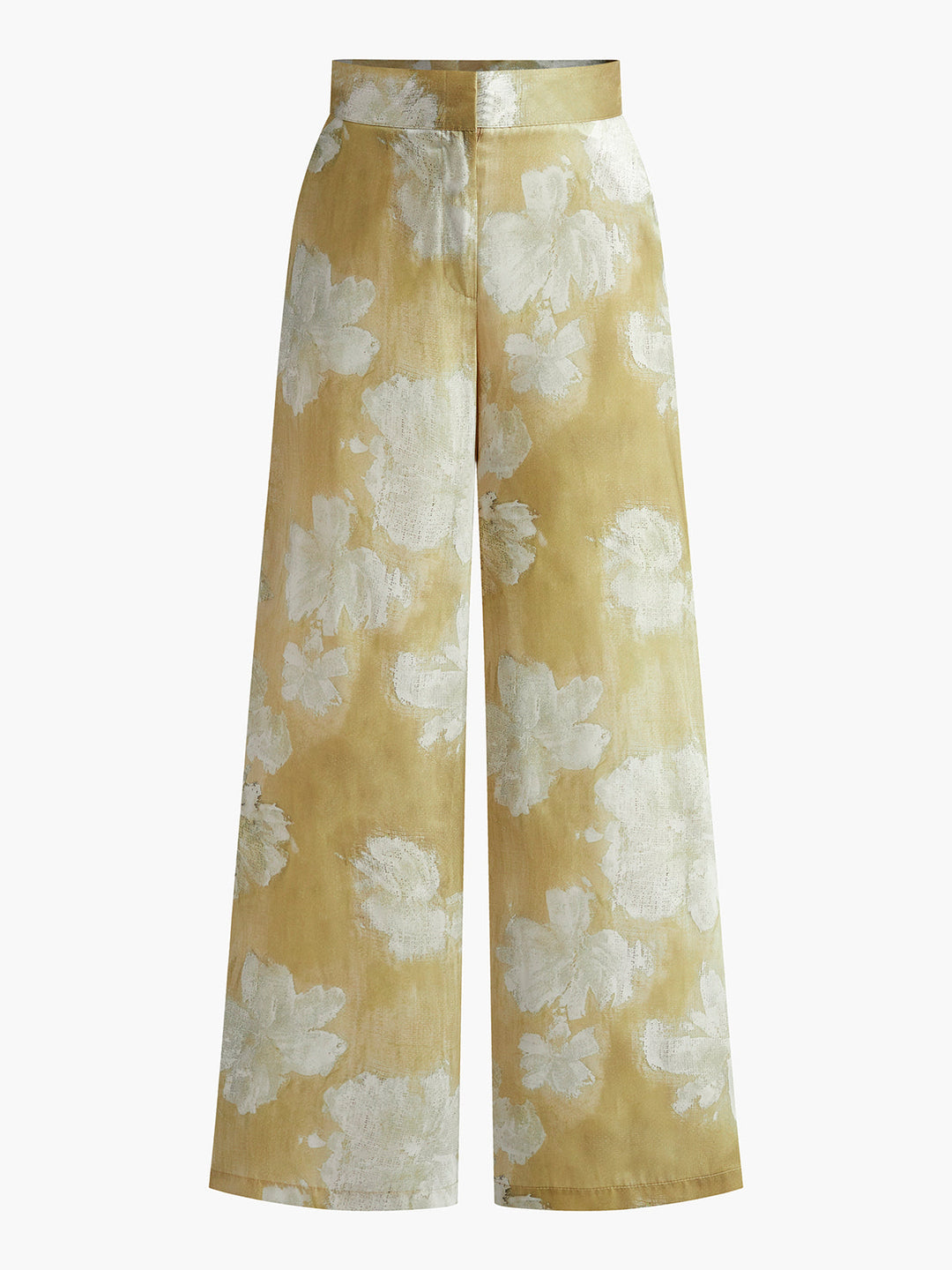 Pantalon Droit à Imprimé Floral Romance