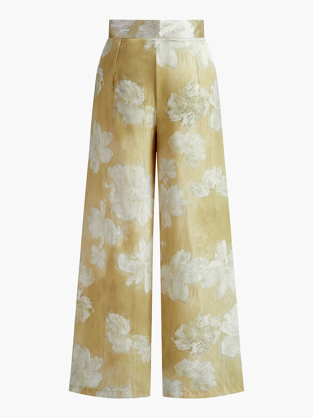 Pantalon Droit à Imprimé Floral Romance
