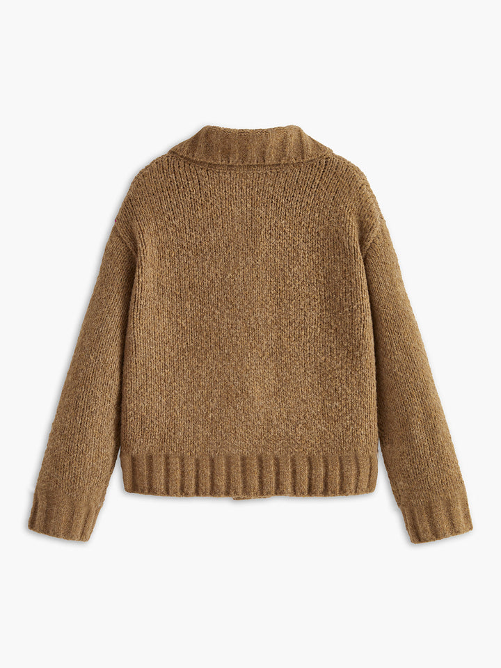 Cardigan à revers à boucle souple