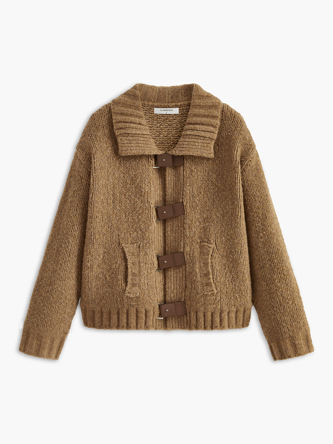 Cardigan à revers à boucle souple