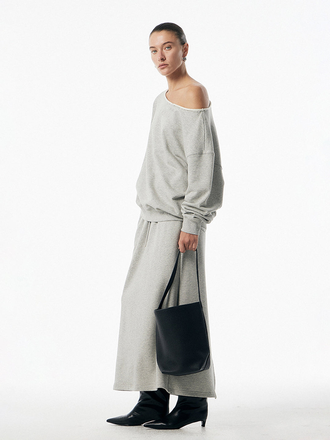 Ensemble jupe à poches asymétriques