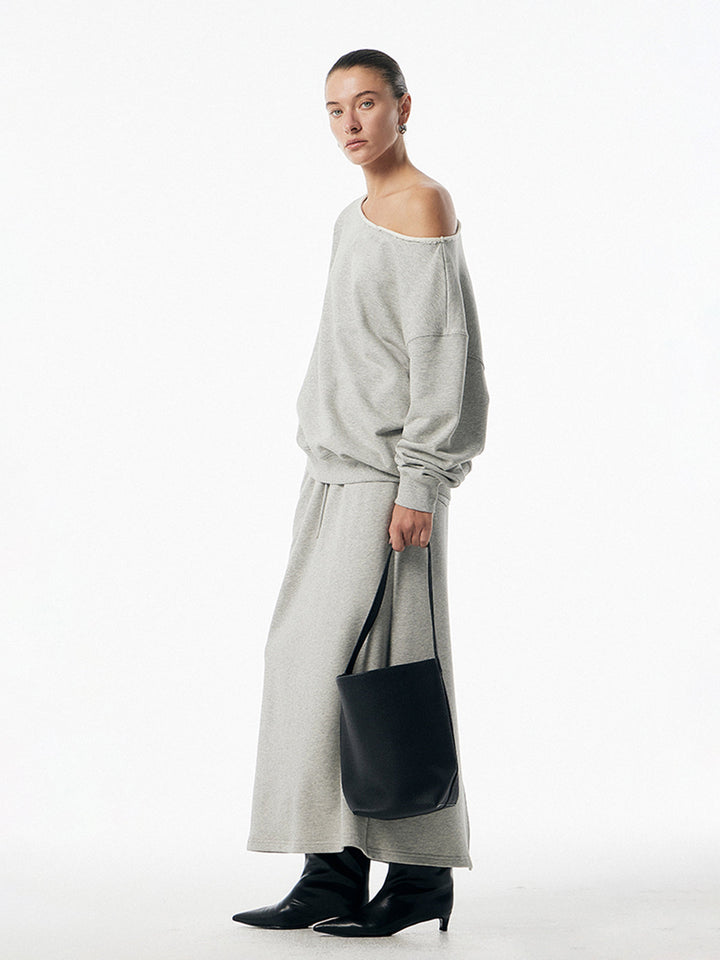 Ensemble jupe à poches asymétriques