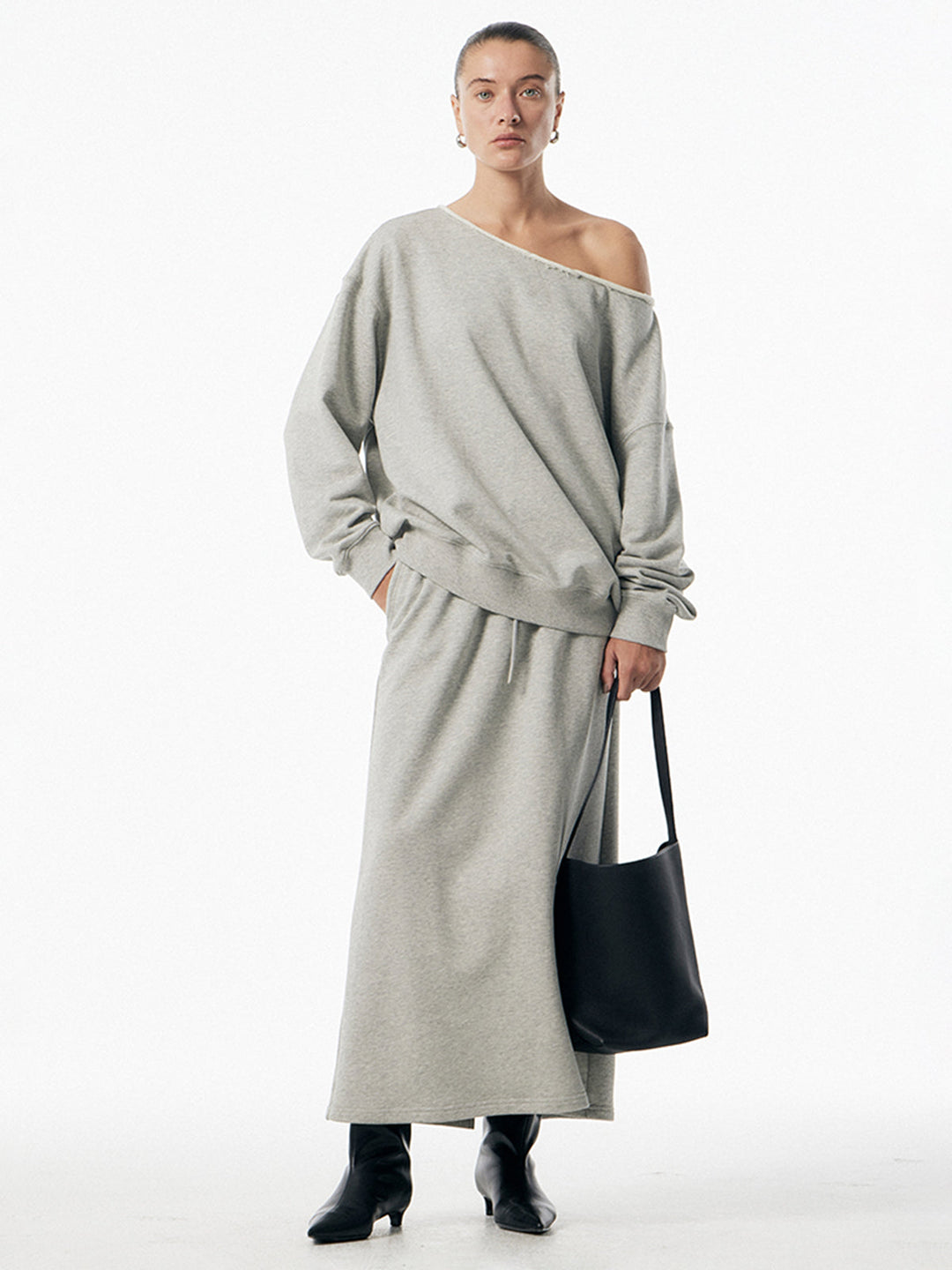 Ensemble jupe à poches asymétriques