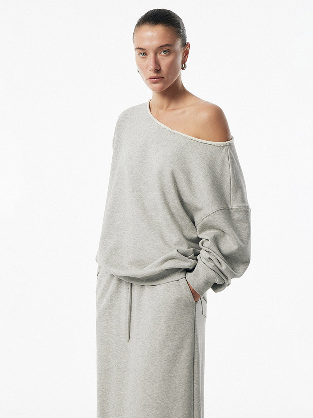 Ensemble jupe à poches asymétriques
