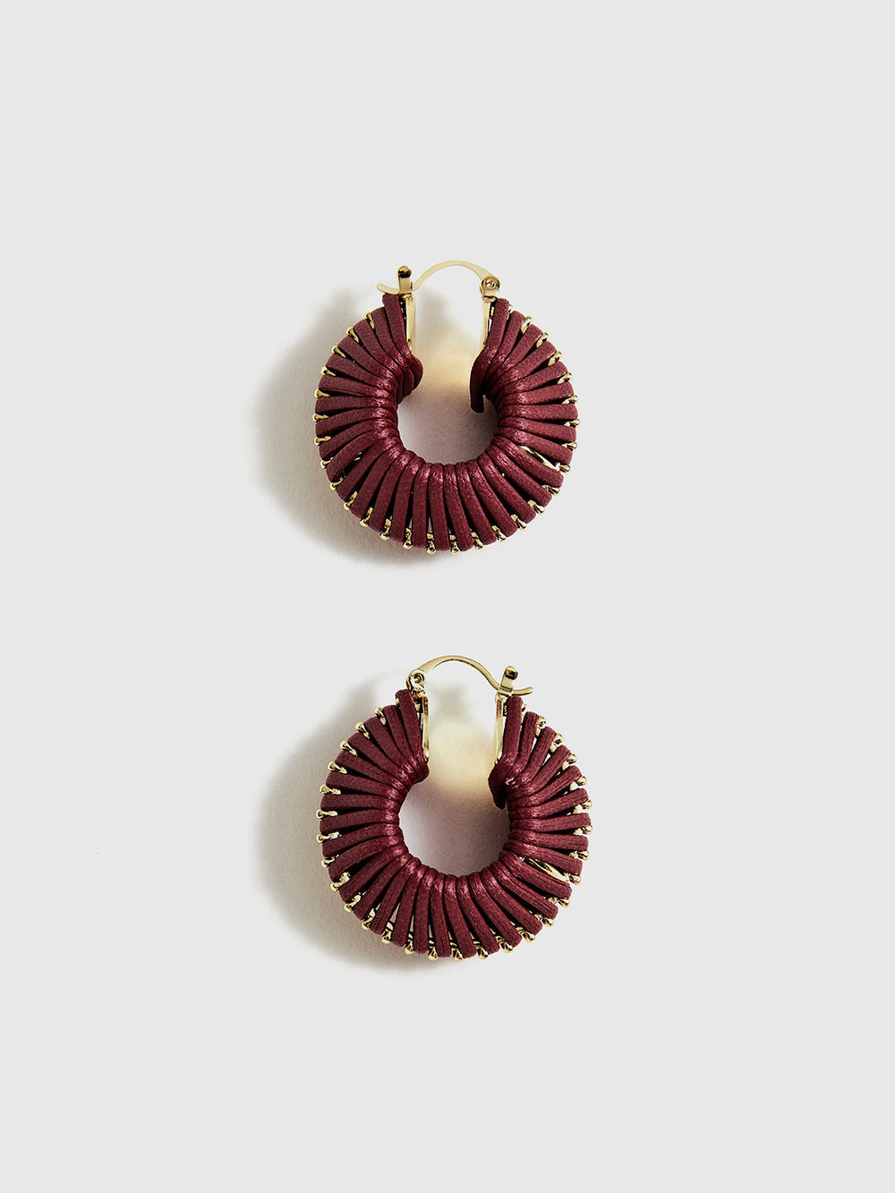 Boucles d'oreilles créoles épaisses tissées vintage