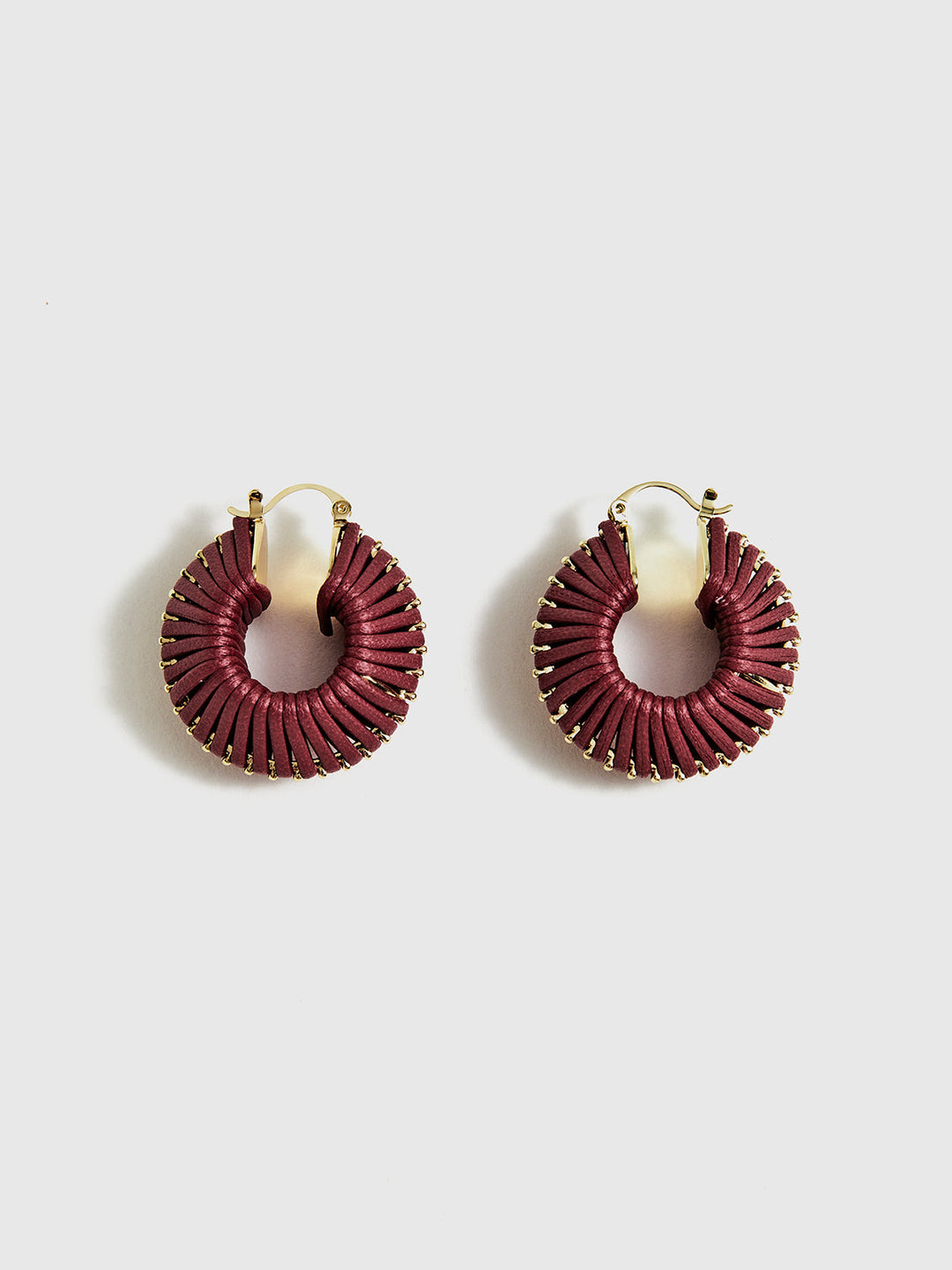Boucles d'oreilles créoles épaisses tissées vintage