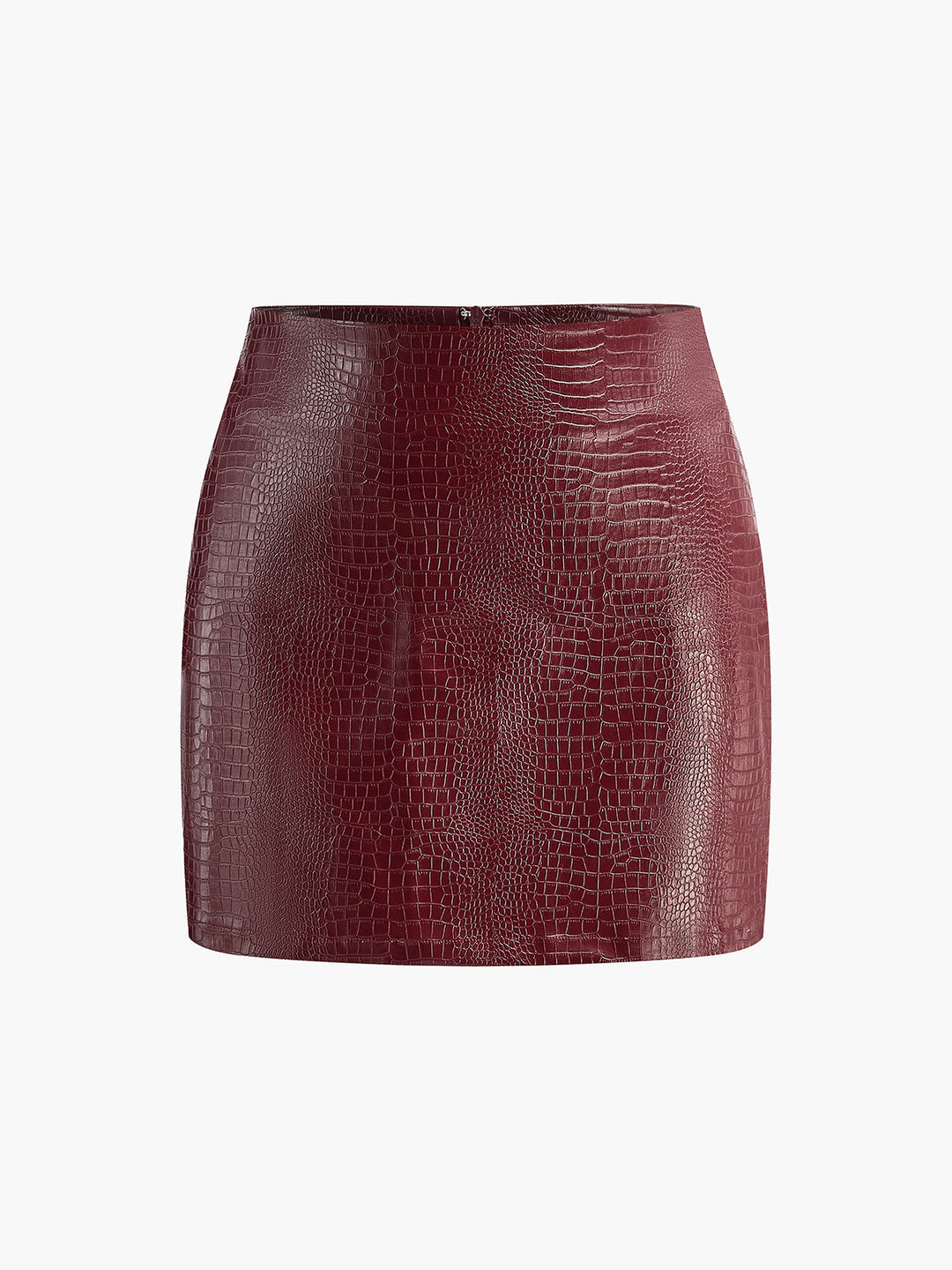 Mini-jupe texturée en faux cuir