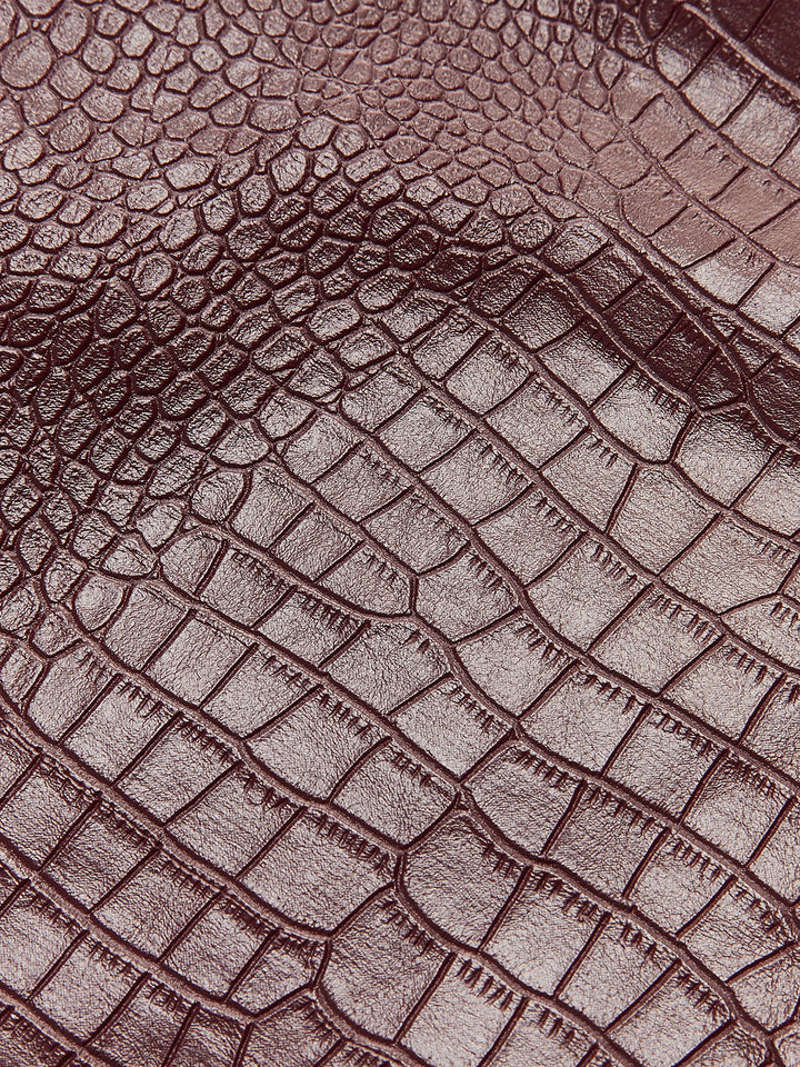 Mini-jupe texturée en faux cuir