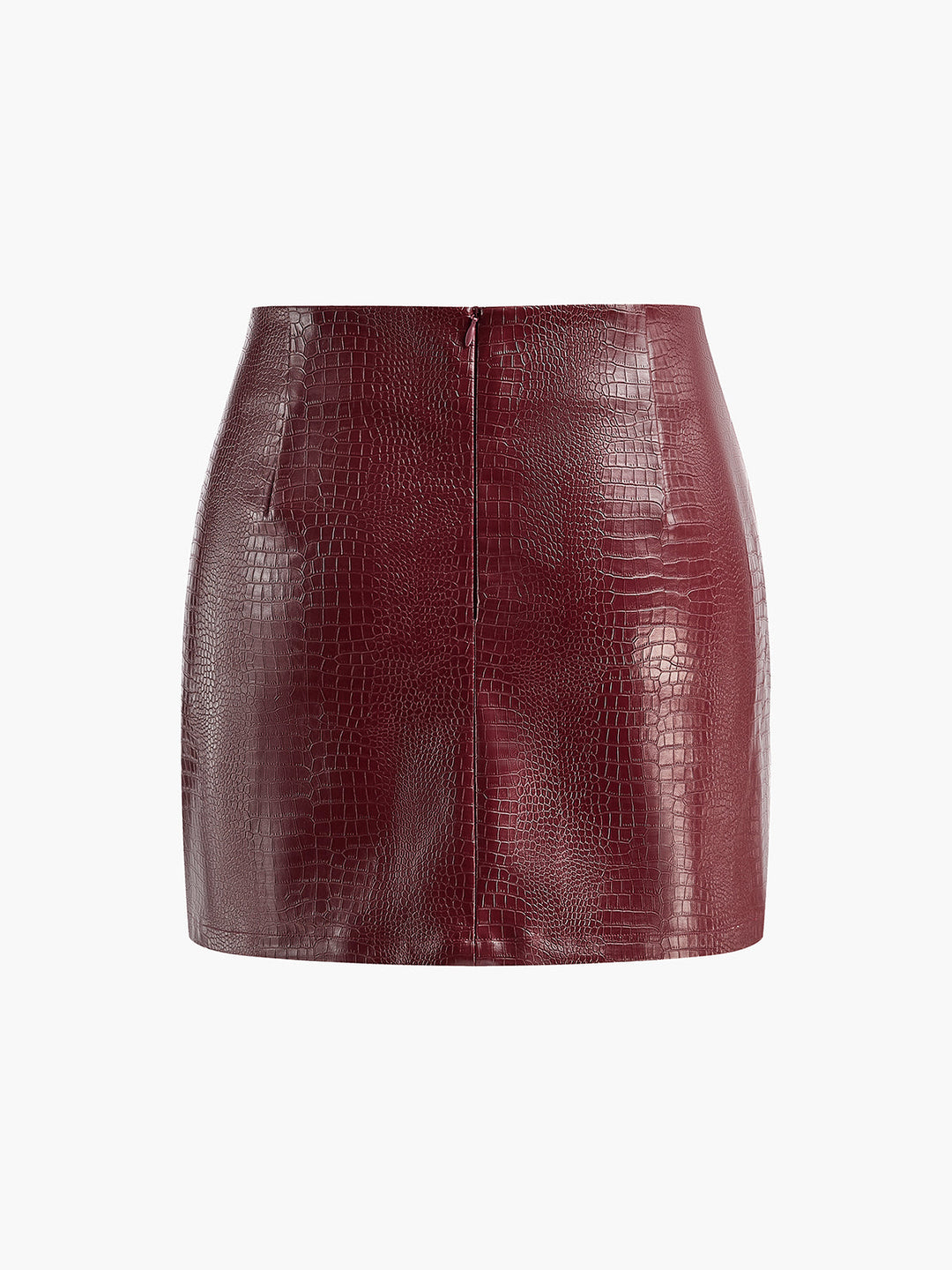 Mini-jupe texturée en faux cuir