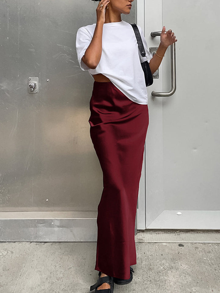 Jupe Maxi utilitaire en satin