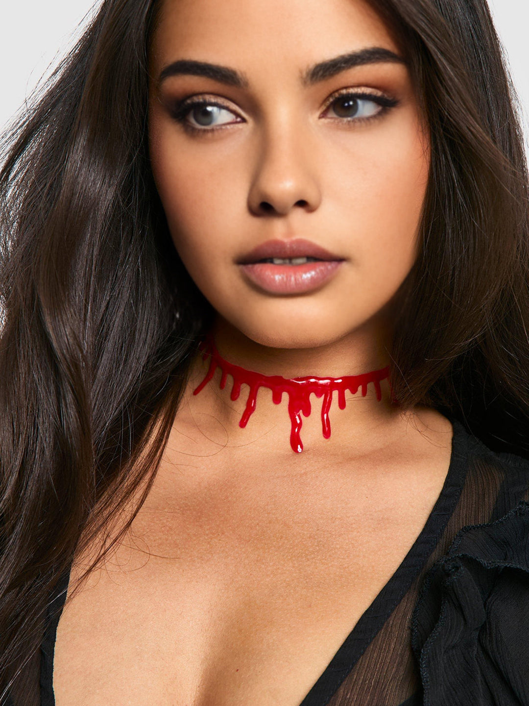 Collier Ras-du-cou imitation sang dégoulinant pour Halloween
