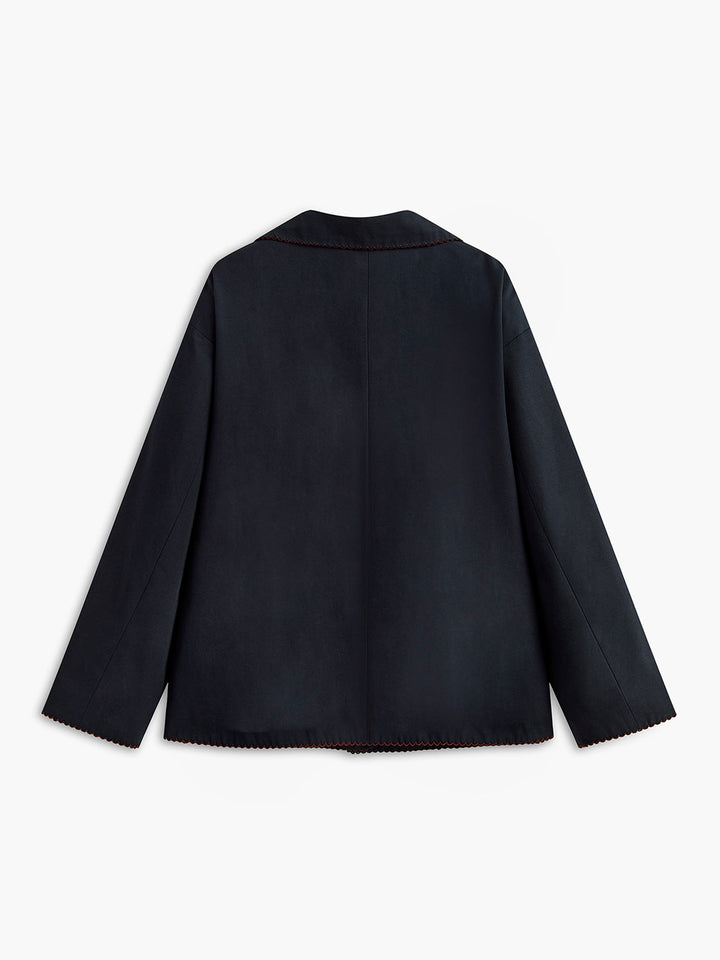 Veste à revers brodée Bohème